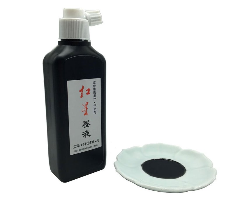 Easyou Redstar Liquid Ink for Professioanl Traditional Calligraphy and Brush Painting Chinese Ink Liquid (Black&1pcs*180ML) - Image 1